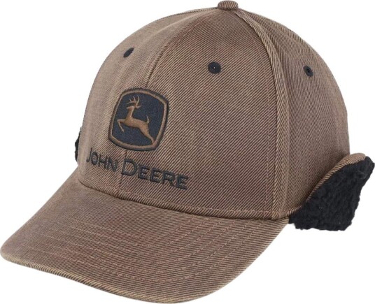 John Deere Oil Cotton Sherpa Lining Brown John Deere Oil Cotton Sherpa Lining Brown