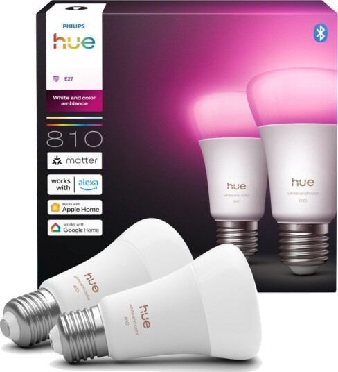Philips Hue WCA Smart Pære 6W A60 E27 2 stk Philips Hue WCA Smart Pære 6W A60 E27 2 stk