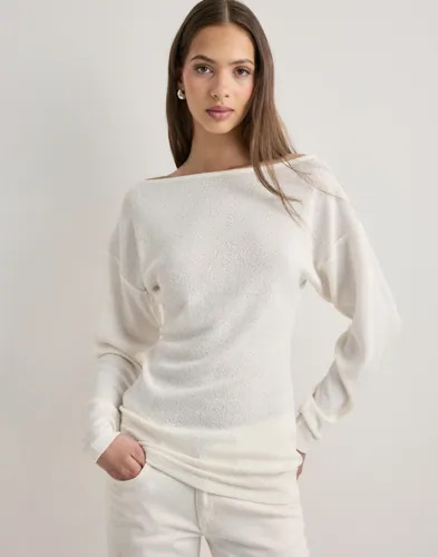 Nelly Hvit Gorgeous Long Sweater