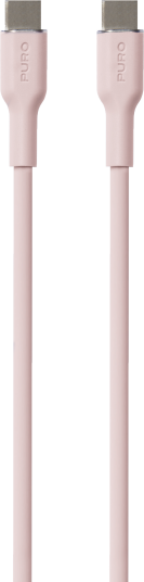 PURO ICON SOFT Cable USB-C to USB-C, 1.5m, pink