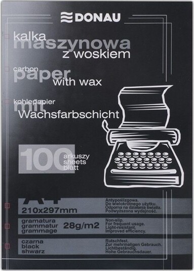 Donau Kalkmaskinpapir Med Voks A4 100 Stk. Svart 1922100Pl 01