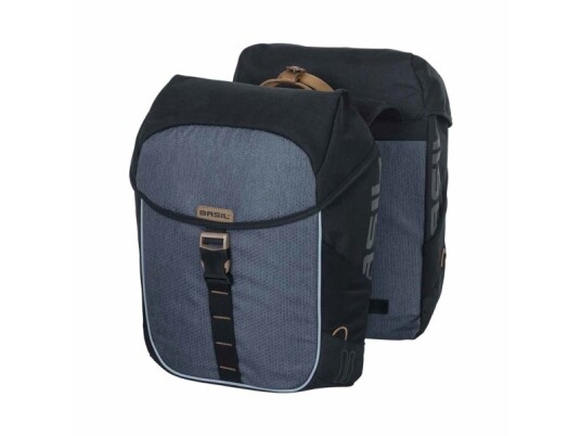 Basil Miles, Bakre, Sykkelveske, Polyester, Grå, 34 L, 10 Kg