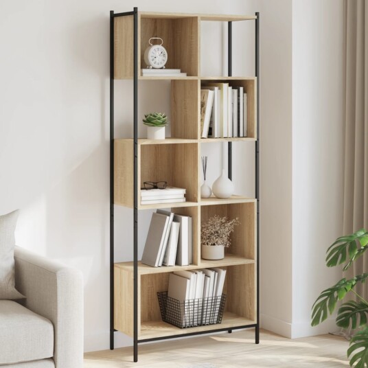 Bokhylle sonoma eik 72x28x172 cm konstruert tre 8721012341302