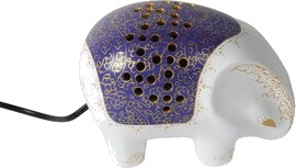 Aumi Collection Elefantlampe Blå/hvit