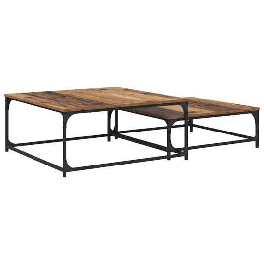 Kaffebord 2 pcs Gamle tre Konstruert tre