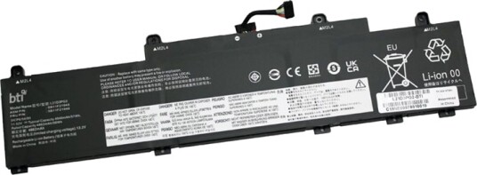 Bti Batteri Til Bærbar Pc Tilsvarer: Lenovo L21d3pg2 Litiumion 3-Cellers 4950 Mah 57 Wh L21D3PG2-BTI