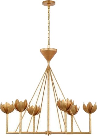 Alberto Low Ceiling Chandelier Plaster White L