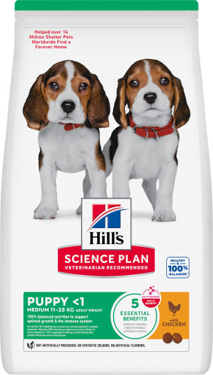 Hill's Science Plan Puppy Medium Tørrfôr med Kylling 6 kg
