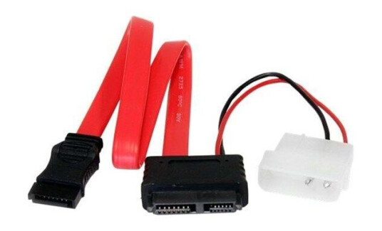StarTech.com Slimline SATA Female to SATA with LP4 Power Cable Adapter
