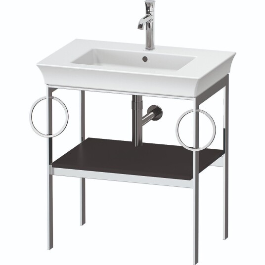 Duravit White Tulip Metallkonsoll 68,4x45x76 cm Grafitt Matt/Krom