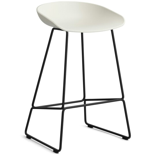 Hay AAS 38 2.0 Barstol 65 cm Rustfritt Stål Sort / Melange Cream