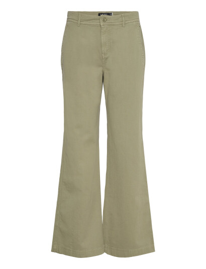 Lauren Ralph Lauren Cotton Twill Wide-Leg Pant - Green - 34