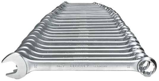 Gedore Kombinasjonsnøkkelsett 6-32 mm, 26 Deler, 4,67 kg Håndverktøy