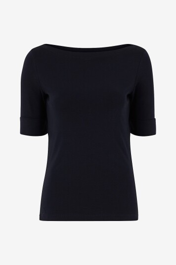 Lauren Ralph Lauren Topp Judy Elbow Sleeve Knit Blå
