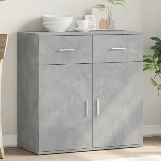 Skjenk betonggrå 79x38x80 cm konstruert tre Skjenk betonggrå 79x38x80 cm konstruert tre