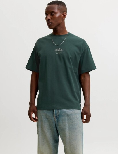 Jack & Jones Jjebarron Studio Tee Ss O Neck Sn Green L