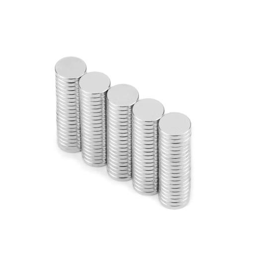 Neodymmagnet 6x1 mm – rund disk med nikkelbelegg