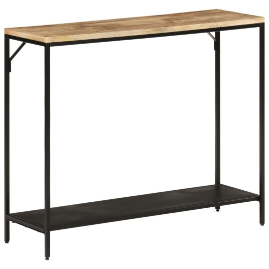 Konsollbord 90x30x75 cm grovt heltre mangotre og jern 8721012160866