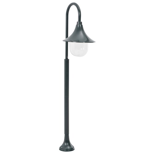 Hagelyktestolpe E27 120 cm aluminium mørkegrønn