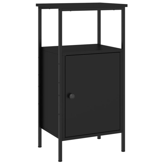 vidaXL Nattbord 2 stk svart 41x31x80 cm konstruert tre