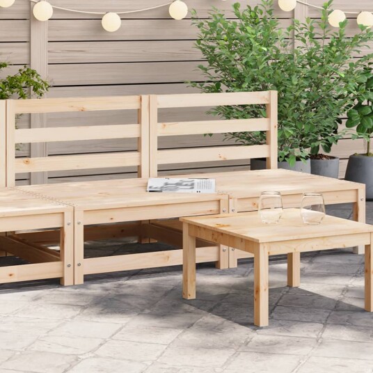  Hagesofaer uten armlener 2 stk 70x70x67 cm heltre furu 837921