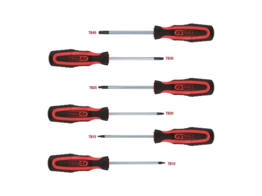 Ks Tools 159.0040 Skrutrekkersett med Krom-vanadium Stål, 6 Deler