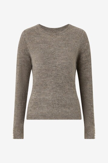 ICHI - Pullover ihKamara Ls24 - Brun