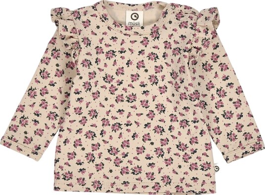 Müsli Genser Zinna Oak/Nostalgi Rose/Deep Green Müsli 1½ år 86 Genser Beige Rosa