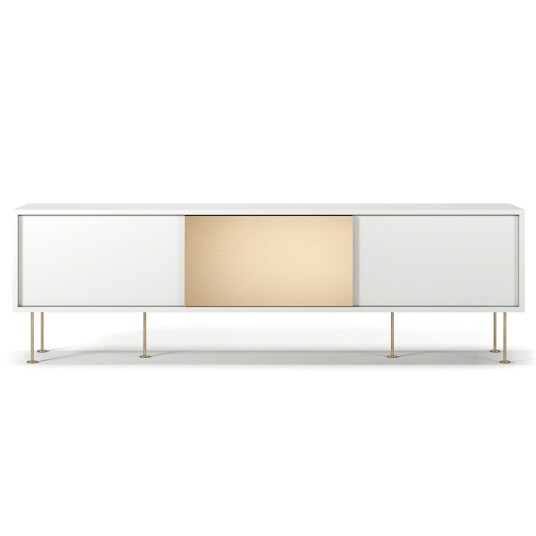 Decotique Vogue Mediabenk 180L Hvit/2W1B/Messing