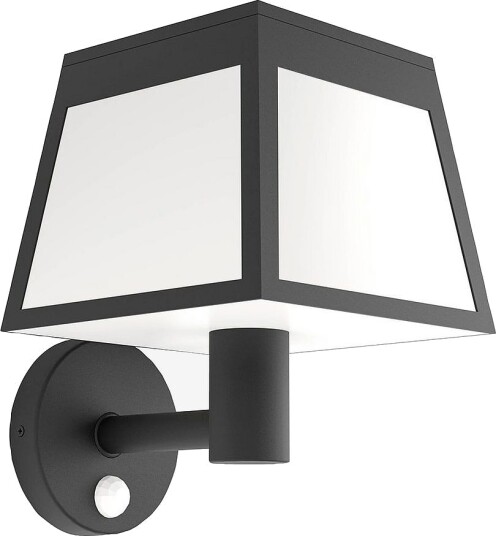 EGLO Vegglampe Utendørsbelysning Altilia Solar Powered With Sensor Svart Solcellelamper