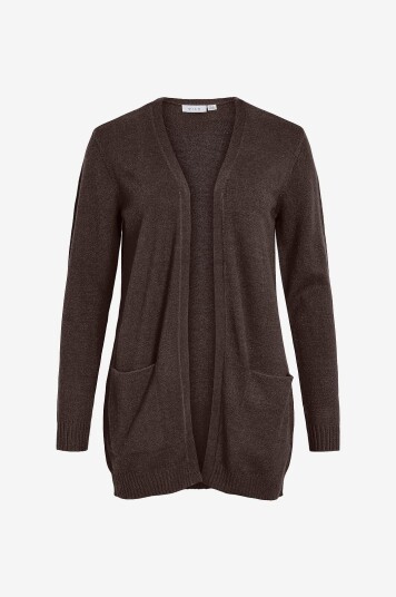 Vila Cardigan viRil L/S Open Knit Brun Vila Cardigan viRil L/S Open Knit Brun