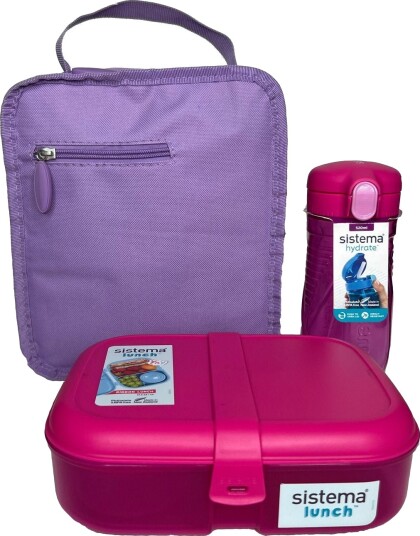 Sistema Lunchtime 3-pakning Pink/Purple