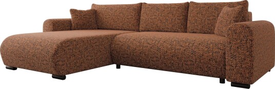 Handda 3 seters sovesofa med divan oransje