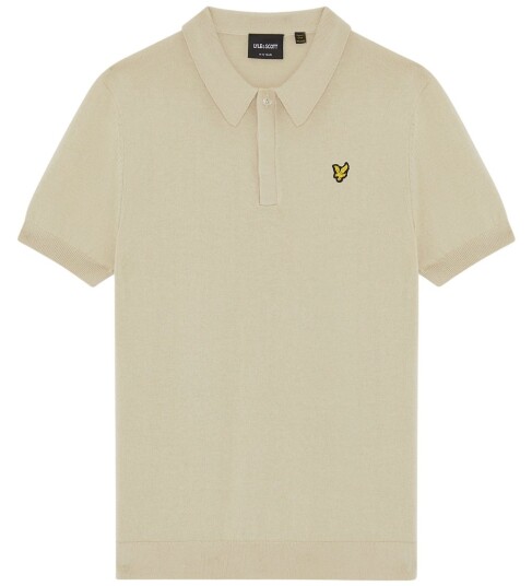 Lyle & Scott Genser SS Knitted Polo Shirt Beige