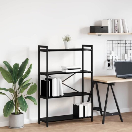 Bokhylle Svart eik 80 x 30 x 118 cm Konstruert tre