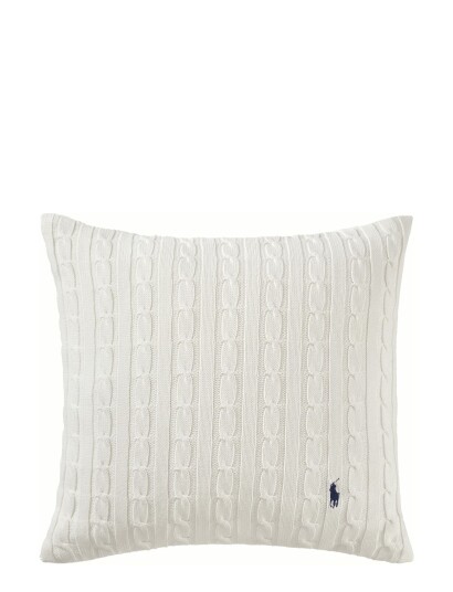 Ralph Lauren Home Rlcable Cushion Cover - White - 45X45CM Ralph Lauren Home Rlcable Cushion Cover - White - 45X45CM
