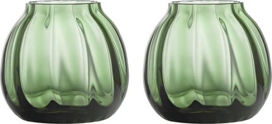 Hadeland Glassverk Ella Lyslykt Grønn 9cm 2pk