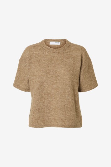 Selected FEMME - Pullover slfLulu 2/4 Knit O-neck - Brun
