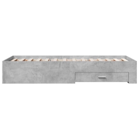  Sengeramme med skuffer betonggrå 90x190 cm konstruert tre 8721102620898