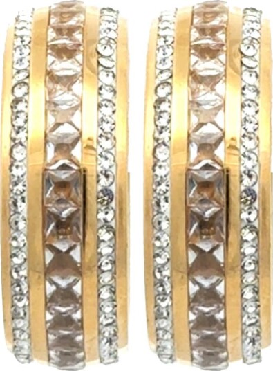 A&C Oslo AS   Steel   Crystal Sparkle øreringer med krystallstener gull