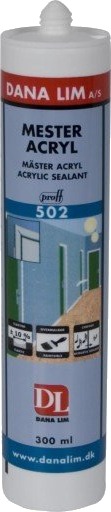 Dana Lim Mester Acryl 502 Fugemasse Hvit 300ml Dana Lim Mester Acryl 502 Fugemasse Hvit 300ml