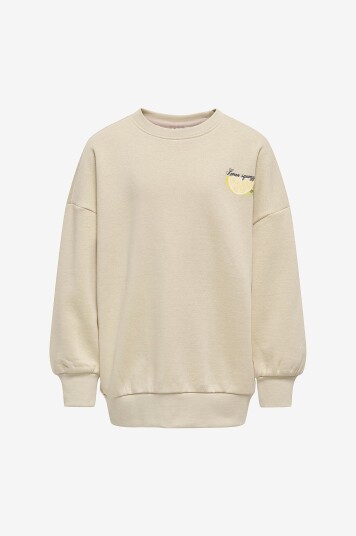 Kids Only Collegegenser kogPhoebe Life L/S Printed UB Crew Grå