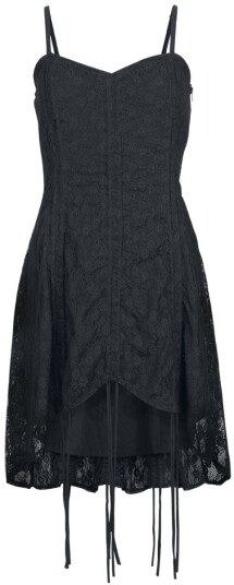 Vixxsin Goth Middellang kjole Nala Dress XS til 4XL Damer svart