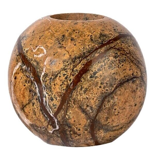 Sagaform Sten Lysestake 6 cm i Marmor - Brun