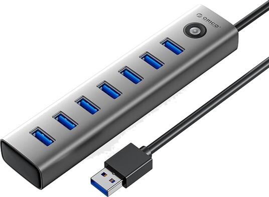 Hub 7-Ports Usb-A 3.0-Kabel 1M - Grå