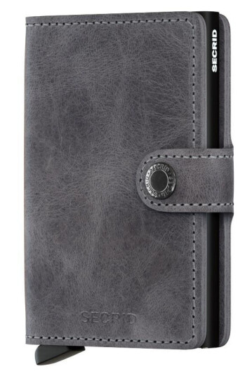 Secrid Miniwallet lommebok m/kortholder grå/svart Secrid Miniwallet lommebok m/kortholder grå/svart