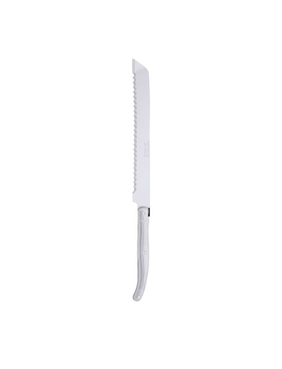 Jean Dubost Laguiole Brød Kniv M. Rustfrit Stål Håndtag Silver L30.7CM