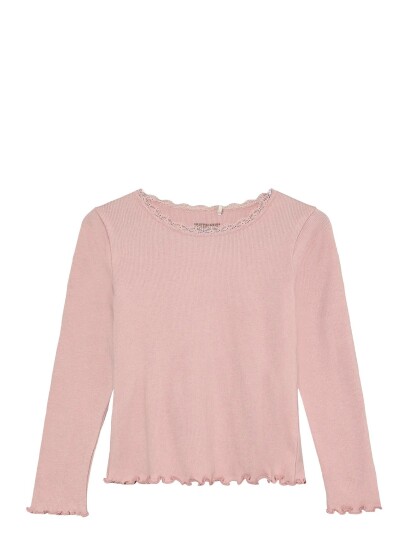 Huttelihut T Shirt Ls Rib Pink 110