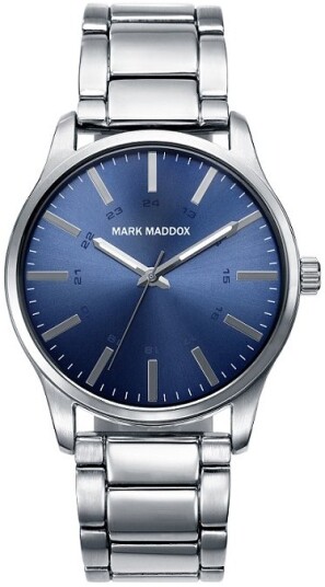 Mark Maddox Herreklokke HM7008 37 Classic Blå/Stål Ø42 mm