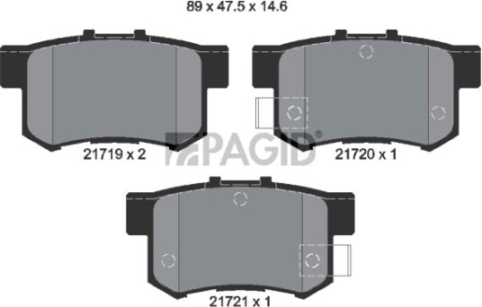 PAGID T3017N Bremseklosser